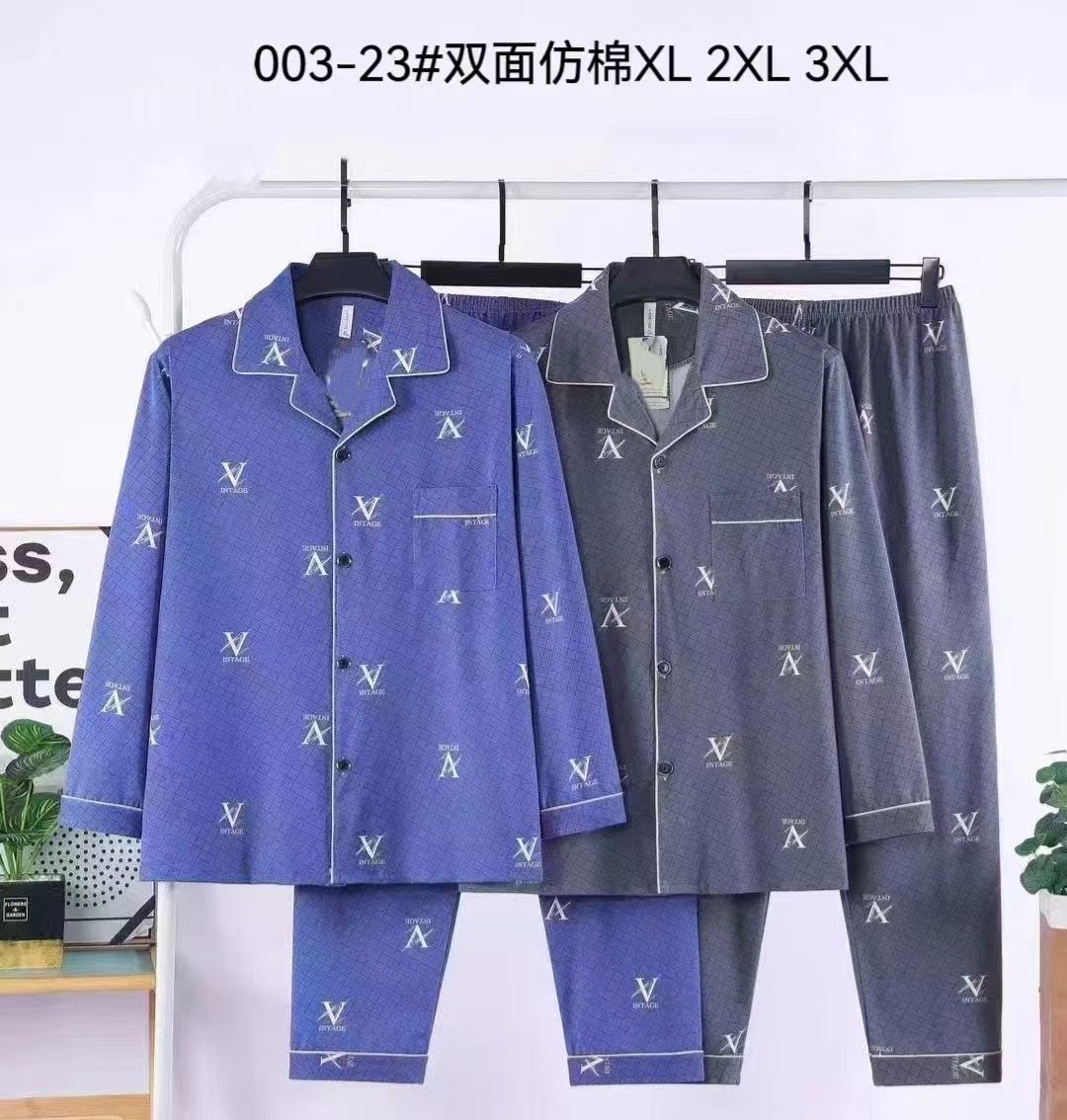 Comfortable pajamas set, home casual wear, loose cotton pajamas, men's pajamas