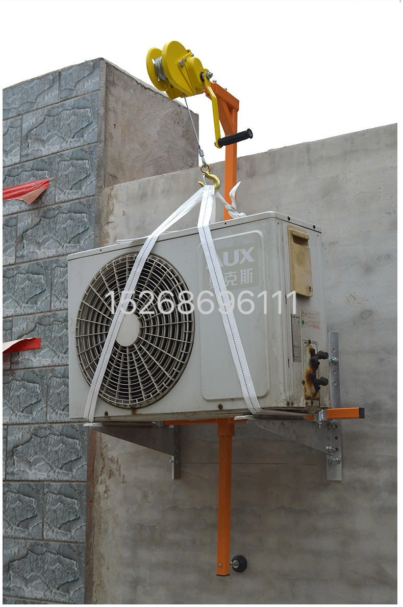 A cross-shaped simple installation frame for the outdoor unit of a bracket air conditioner, detachable self-locking winch small crane detail image 10