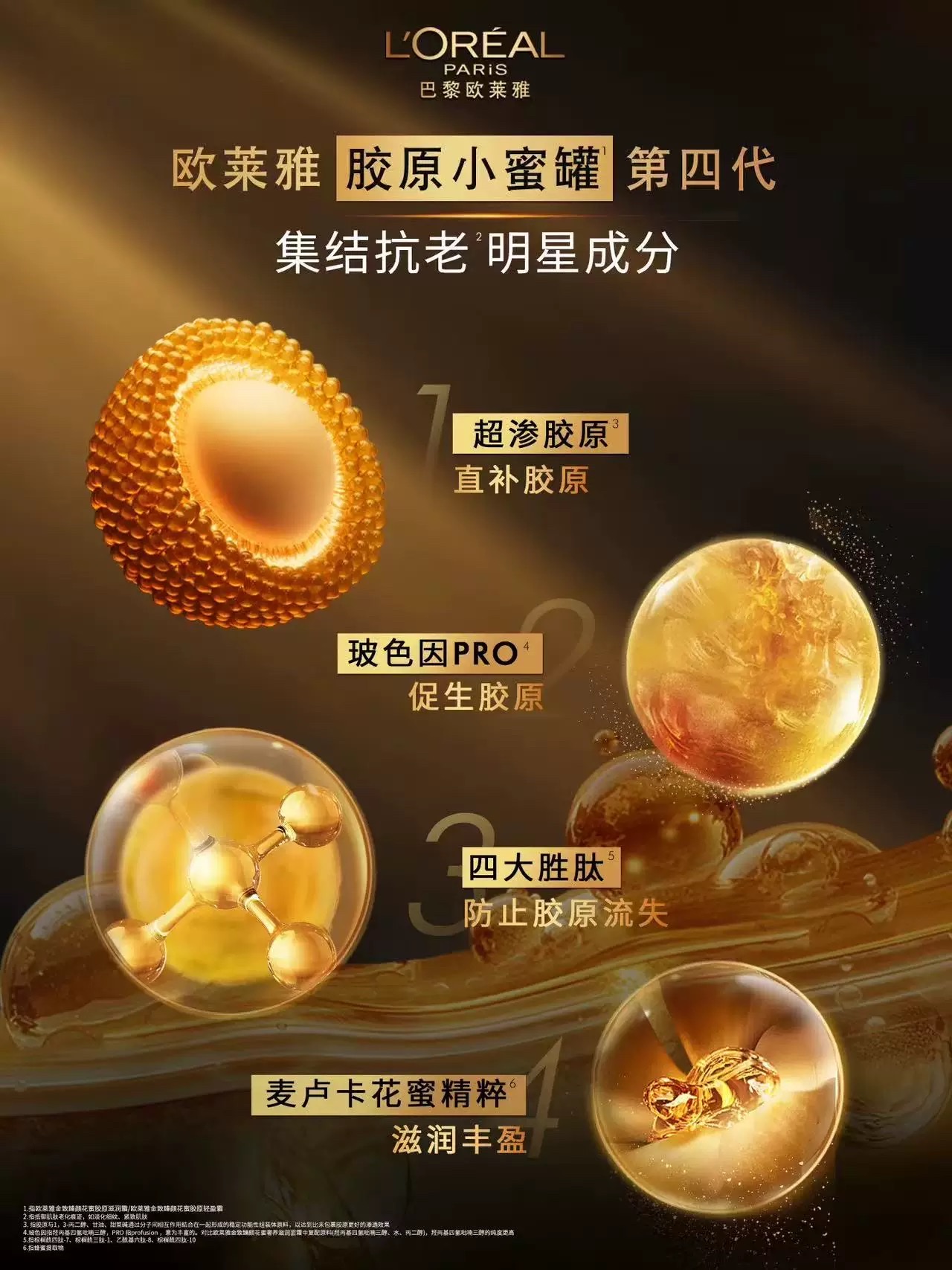 L 'Oreal Golden Beauty Flower Honey Collagen Moisturizing Cream 60ml detail image 3