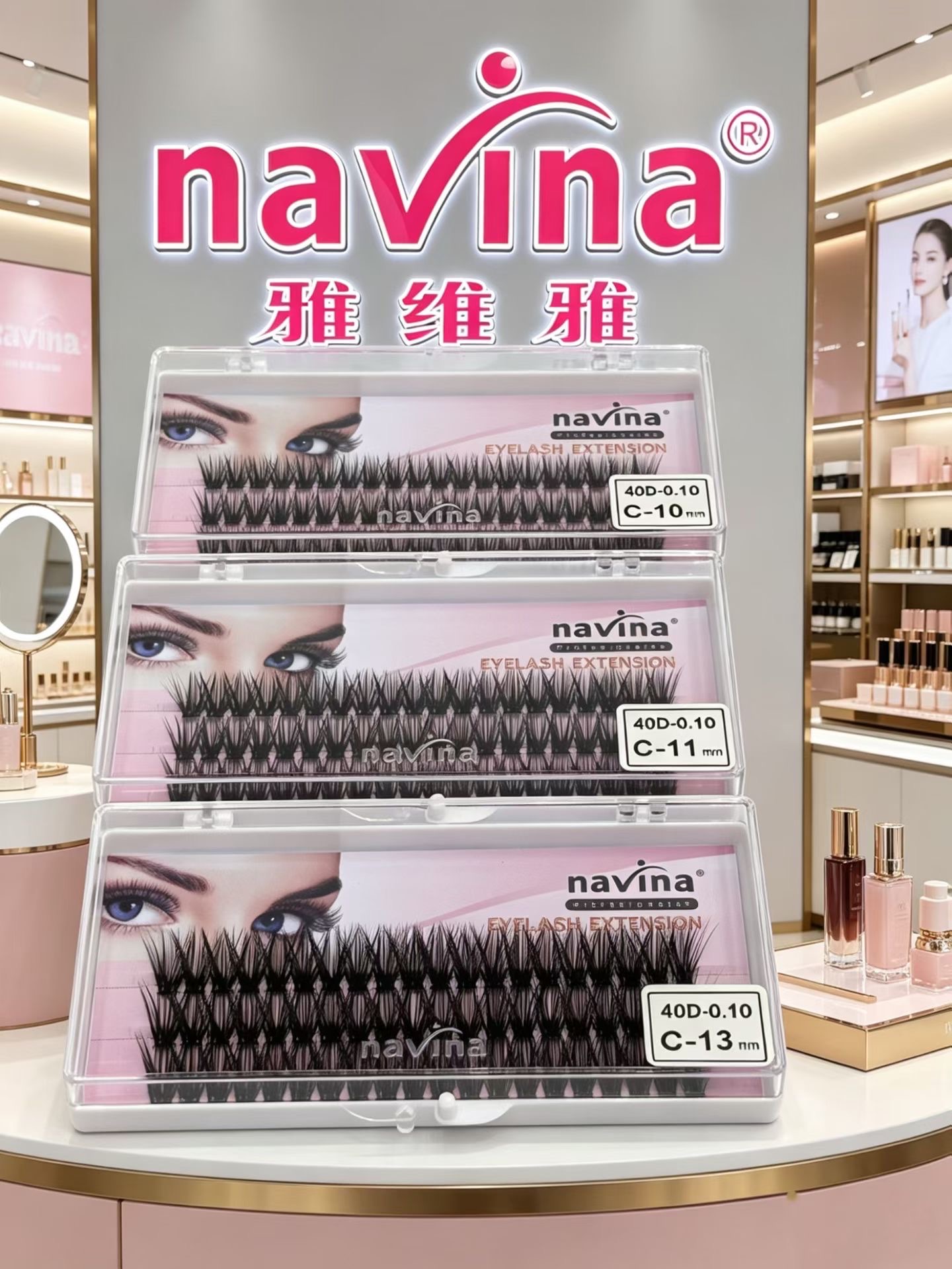 navina Yaviya 40 Strands of hot melt hair 40D Best-selling DIY eyelash self-grafting false eyelashes Specification image