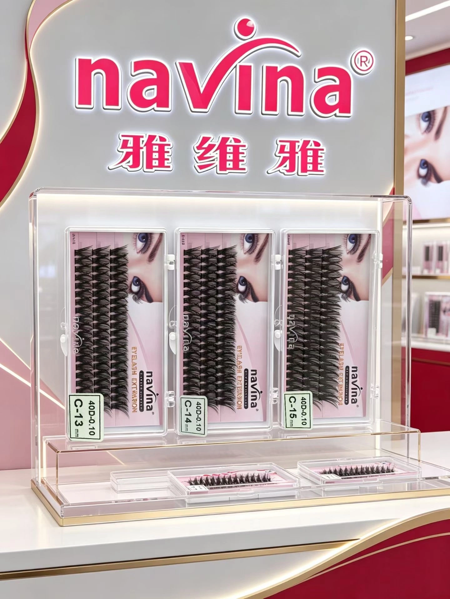 navina Yaviya 40 Strands of hot melt hair 40D Best-selling DIY eyelash self-grafting false eyelashes detail image 4