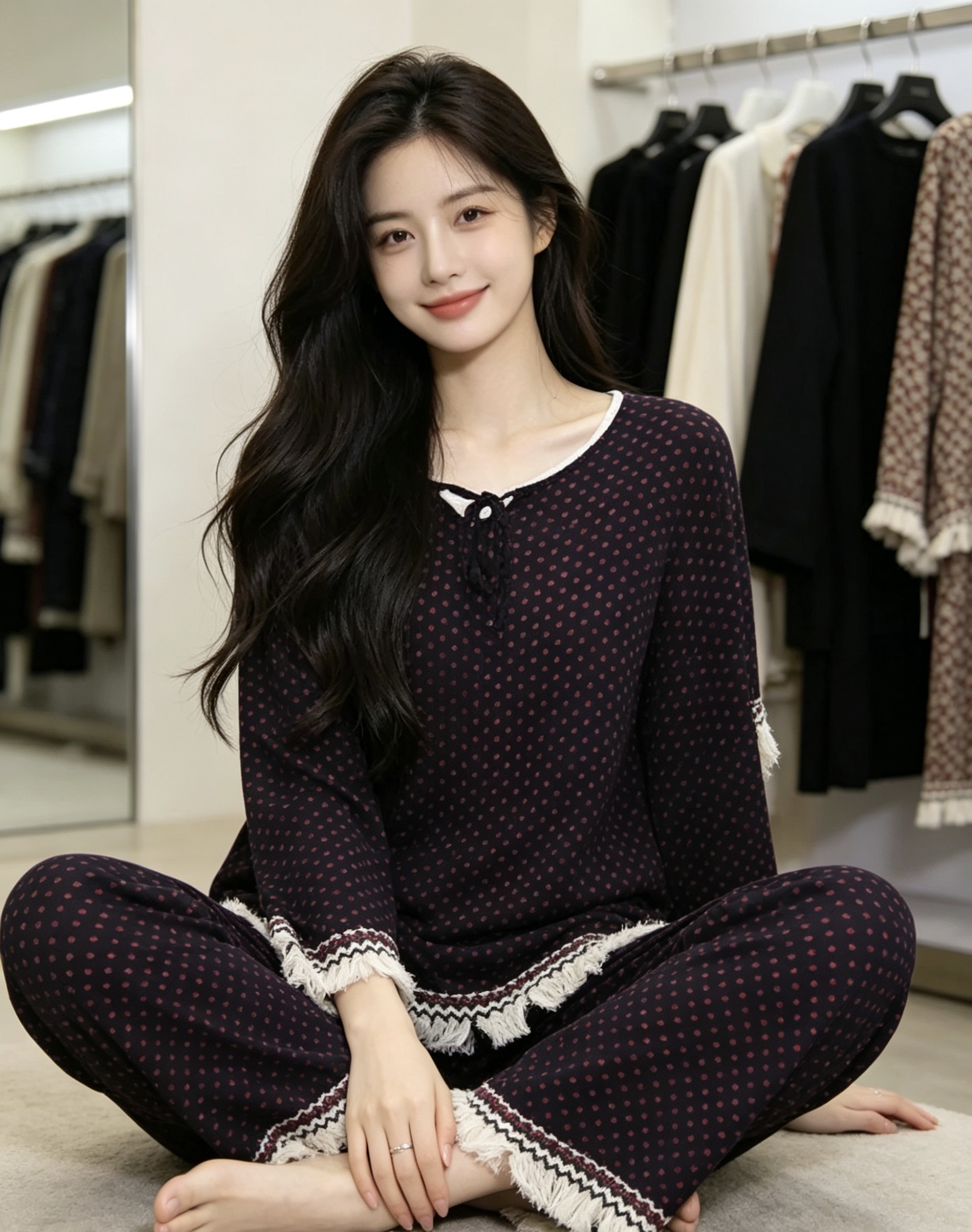 女士家居服实物图