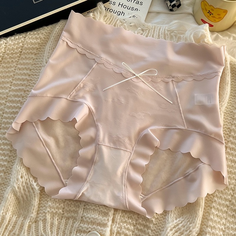 Pink lace-trimmed sexy underwear for women, breathable and comfortable for daily wear, ladies' underwear details Picture