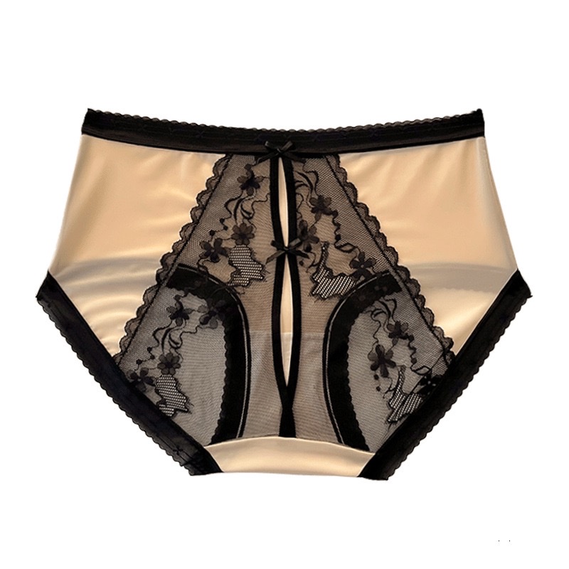 Black lace underwear, breathable, comfortable, soft, high-waisted design women's underwear, lace underwear Item Picture
