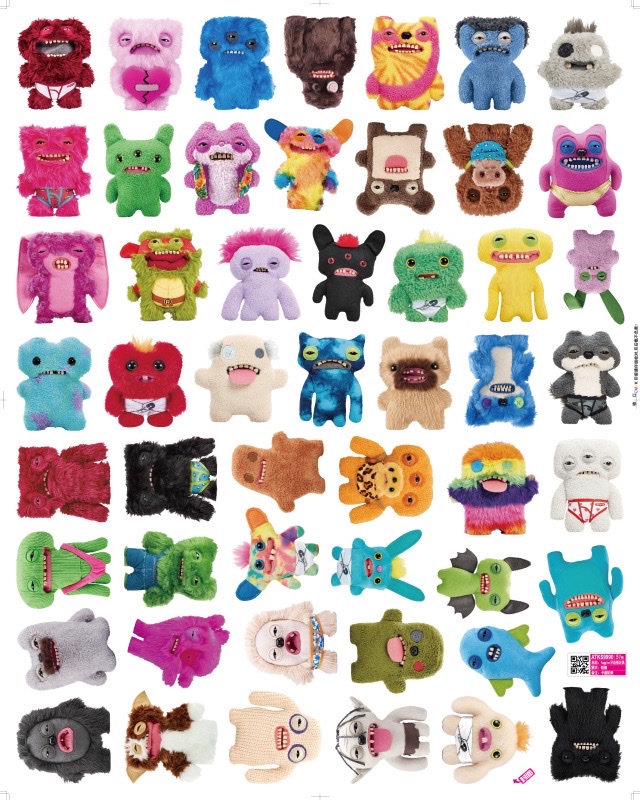 fuggler Tooth Monster doll Cartoon cute planner material decoration stationery small stickers 50 stickers Mobile phone stickers Mobile phone back cover stickers Cross-border stickers details Picture