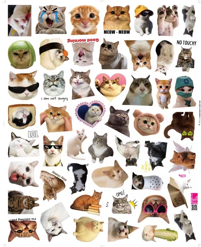 50 cute cartoon diary materials, decorative stationery stickers, stickers for mobile phones, stickers for the back cover of mobile phones details Picture