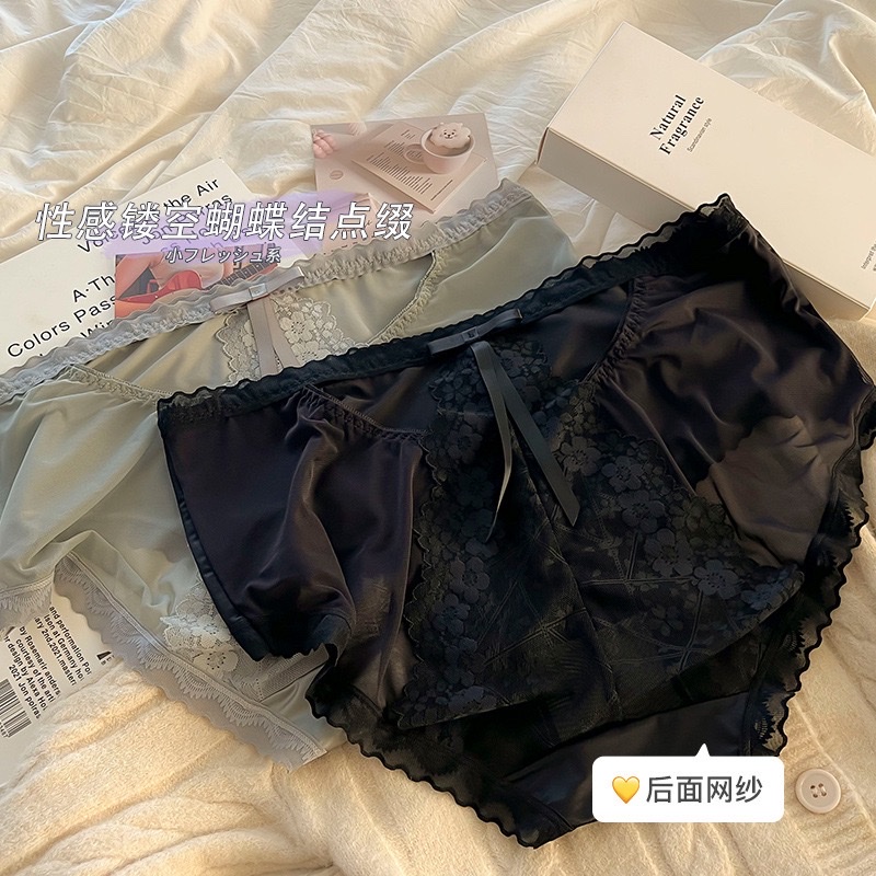 Lace-trimmed sexy underwear, comfortable and breathable women's briefs, lace underwear Specification image
