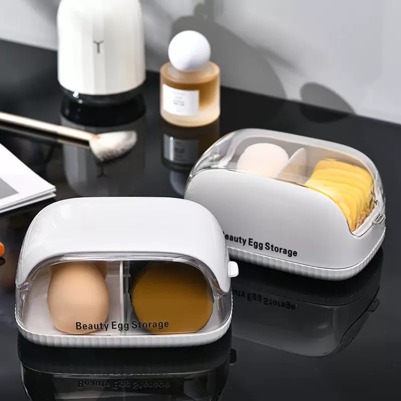 Beauty egg storage box, waterproof and dustproof portable layered organization box Specification image