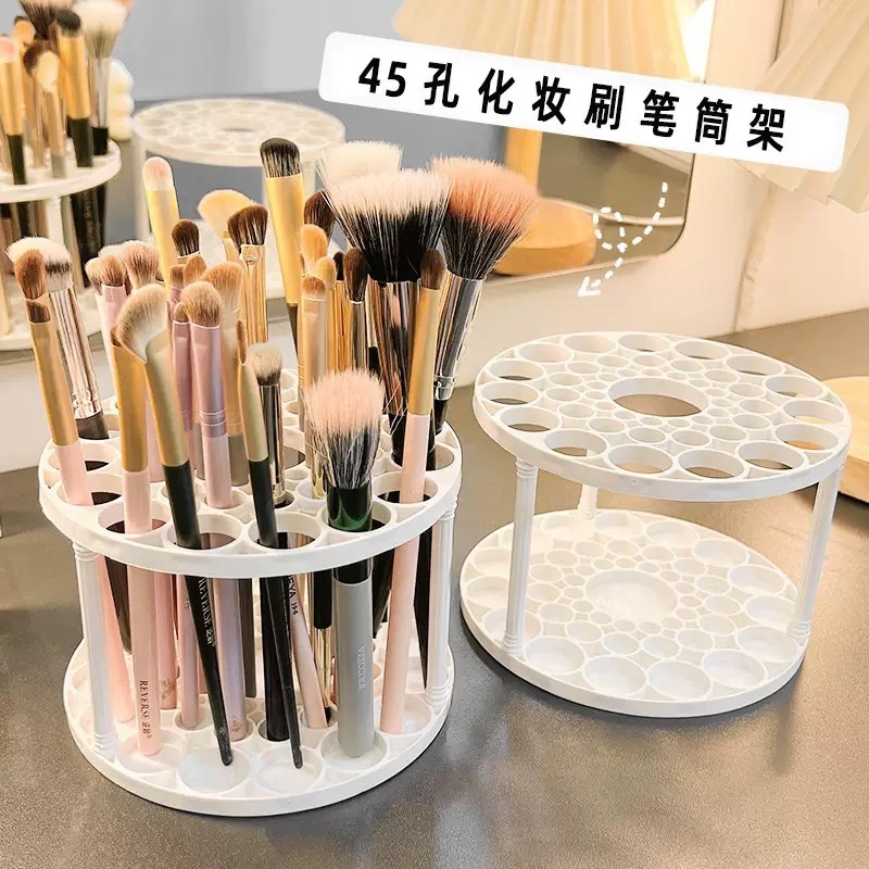 Desktop storage rack, multi-functional lipstick and makeup brush storage and organization rack, large-capacity pen holder details Picture