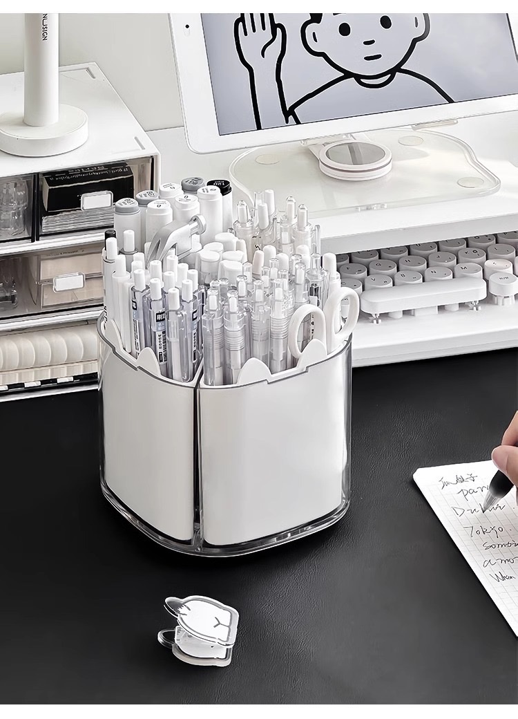 Desktop storage box, simple multi-layer plastic organization box, office stationery classification box, home storage box detail image 3