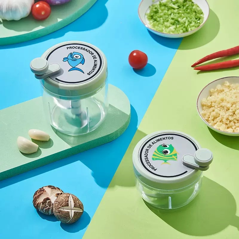 Mini manual mini garlic puree magic tool: Garlic puree mashing machine, garlic mince slicer, garlic puree pulping machine, garlic powder crushing machine