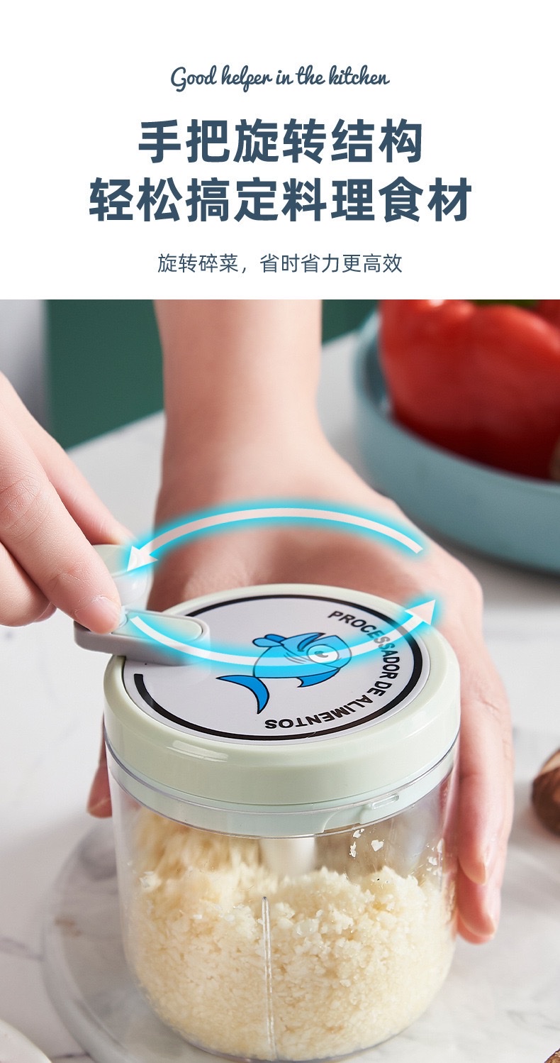 Mini manual mini garlic puree magic tool: Garlic puree mashing machine, garlic mince slicer, garlic puree pulping machine, garlic powder crushing machine detail image 4