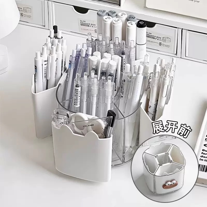Desktop storage box, simple multi-layer plastic organization box, office stationery classification box, home storage box detail image 2