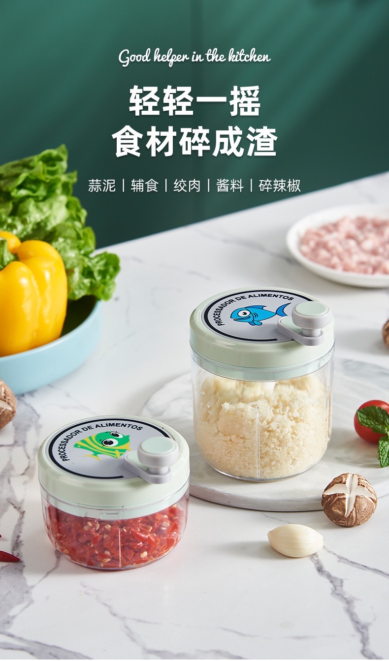 Mini manual mini garlic puree magic tool: Garlic puree mashing machine, garlic mince slicer, garlic puree pulping machine, garlic powder crushing machine detail image 3