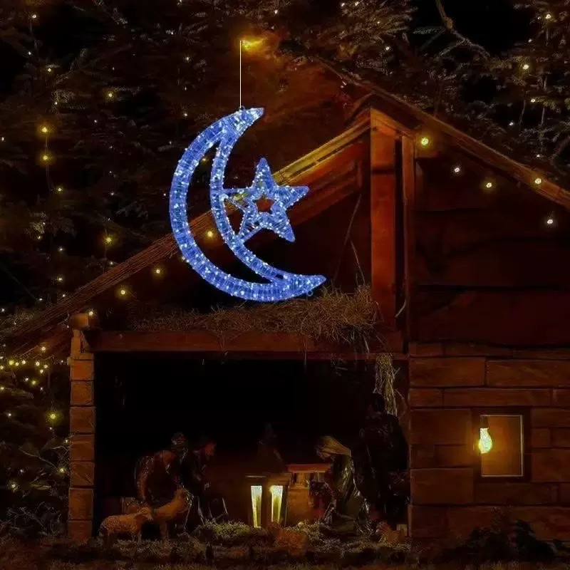 Cross-border new led copper wire lights, outdoor Christmas decorative lights, string light strips, shopping mall atmosphere lights, Christmas trees detail image 2