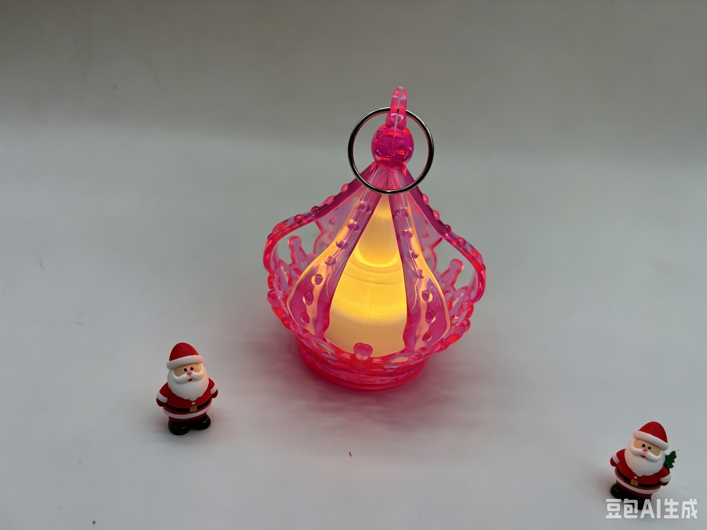 Christmas pendants, wind lamps, decorative ornaments, LED electronic candles, small crown lights, hand-held night lights, Christmas gifts for kindergartens, Christmas ornaments detail image 7