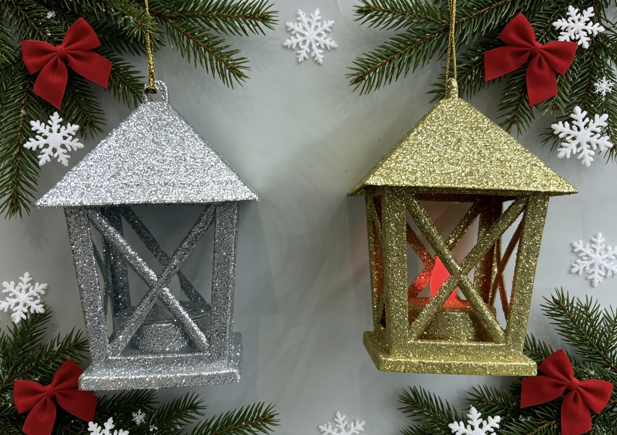 Christmas wind lantern decorative items, LED electronic candles, small houses, portable night lights, Christmas gifts for kindergartens detail image 7