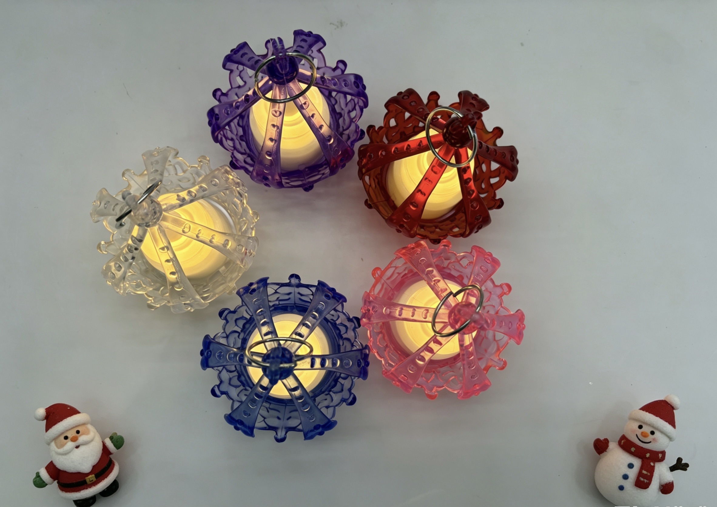 Christmas pendants, wind lamps, decorative ornaments, LED electronic candles, small crown lights, hand-held night lights, Christmas gifts for kindergartens, Christmas ornaments detail image 5