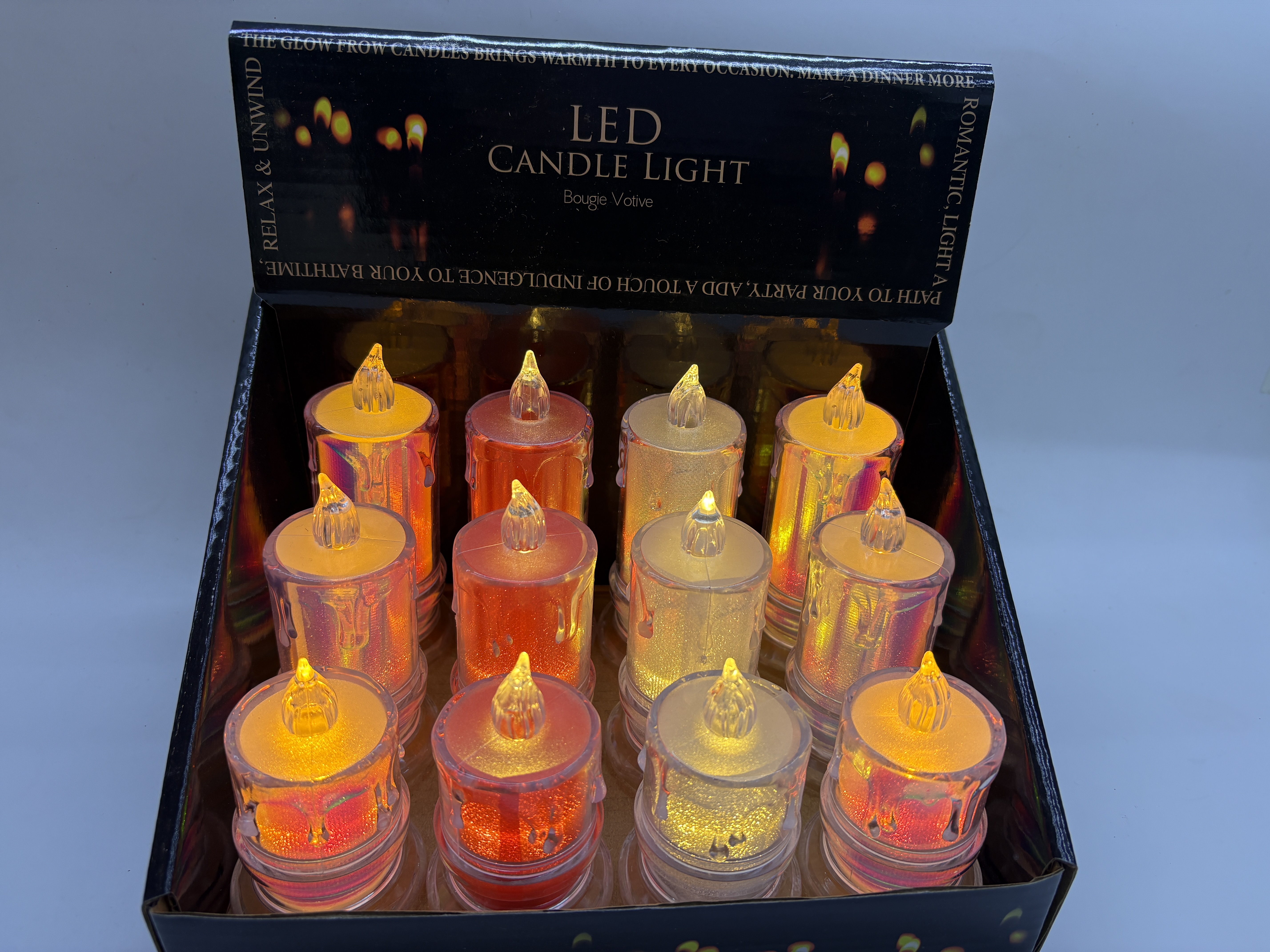 圣诞节风灯装饰摆件LED彩灯电子蜡烛圣诞灯圣诞节礼品