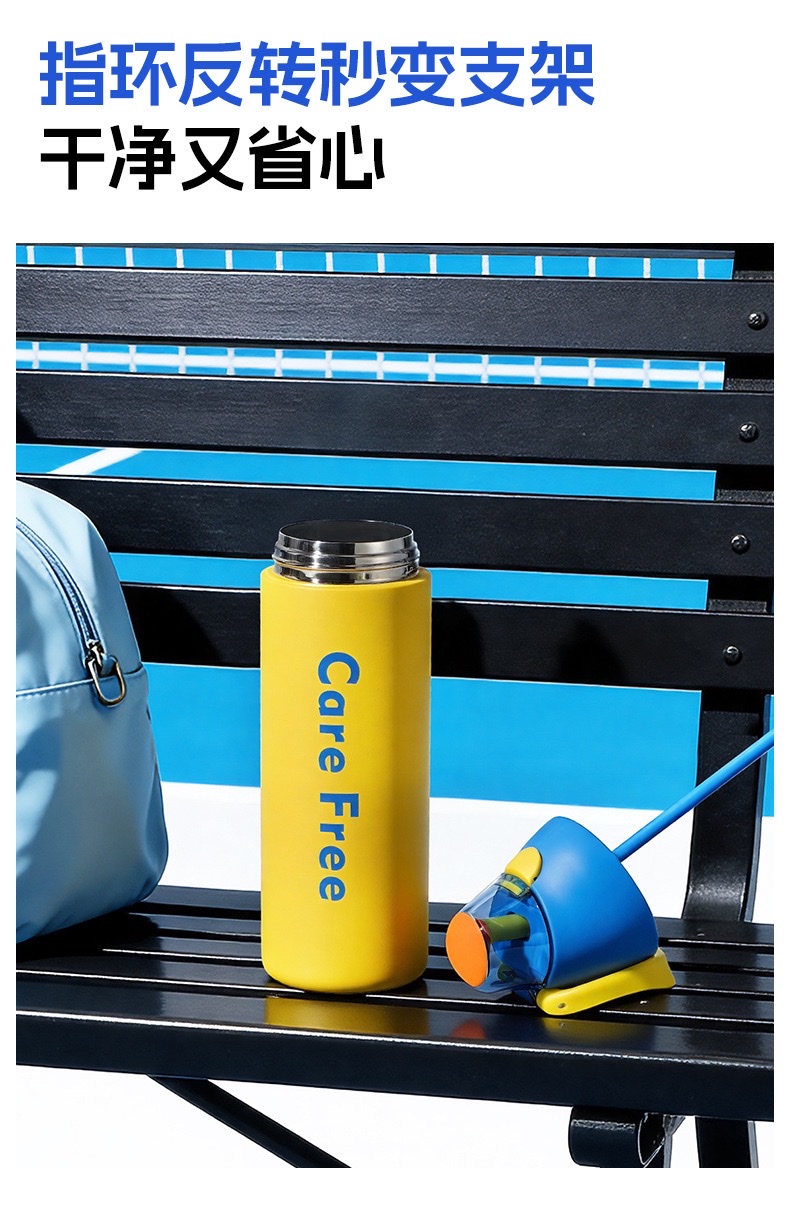 Double-drinking sports water cup, large-capacity travel outdoor portable insulated cup, portable car straw sports water bottle detail image 13