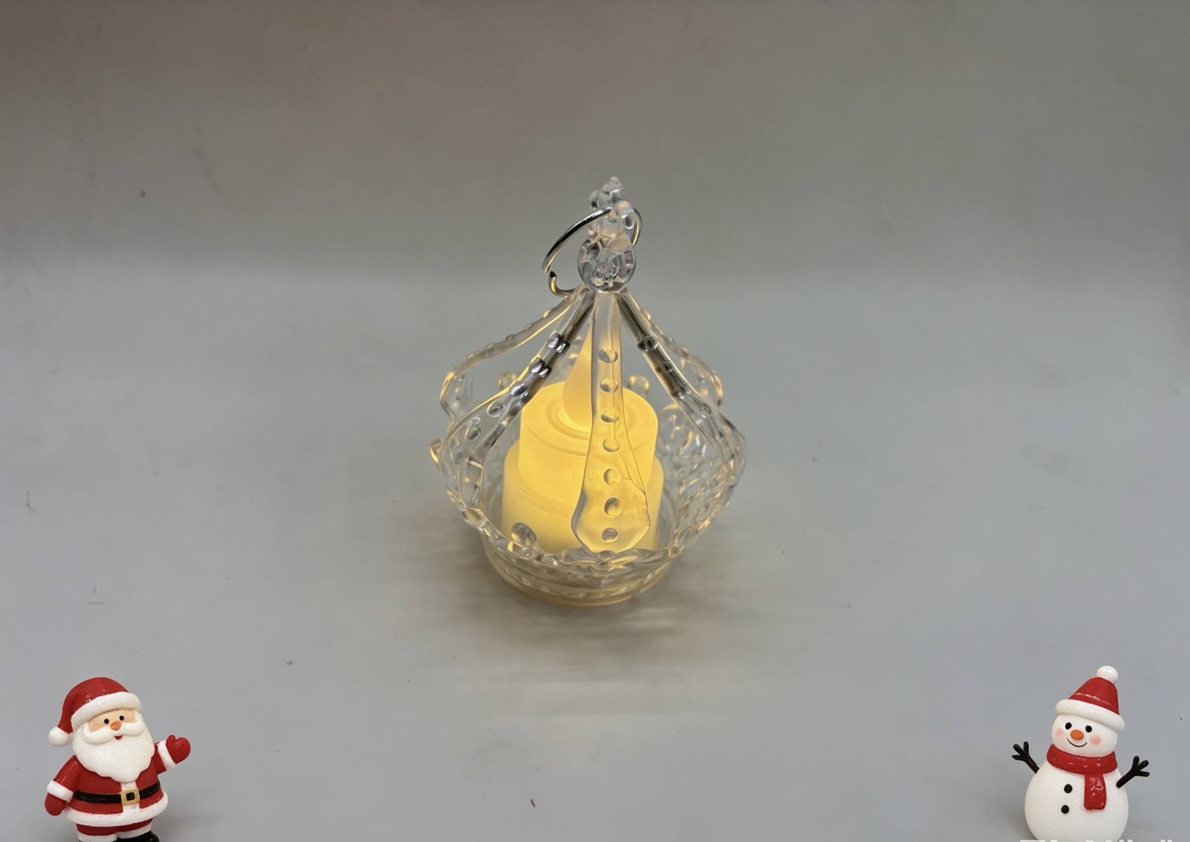 Christmas pendants, wind lamps, decorative ornaments, LED electronic candles, small crown lights, hand-held night lights, Christmas gifts for kindergartens, Christmas ornaments Item Picture