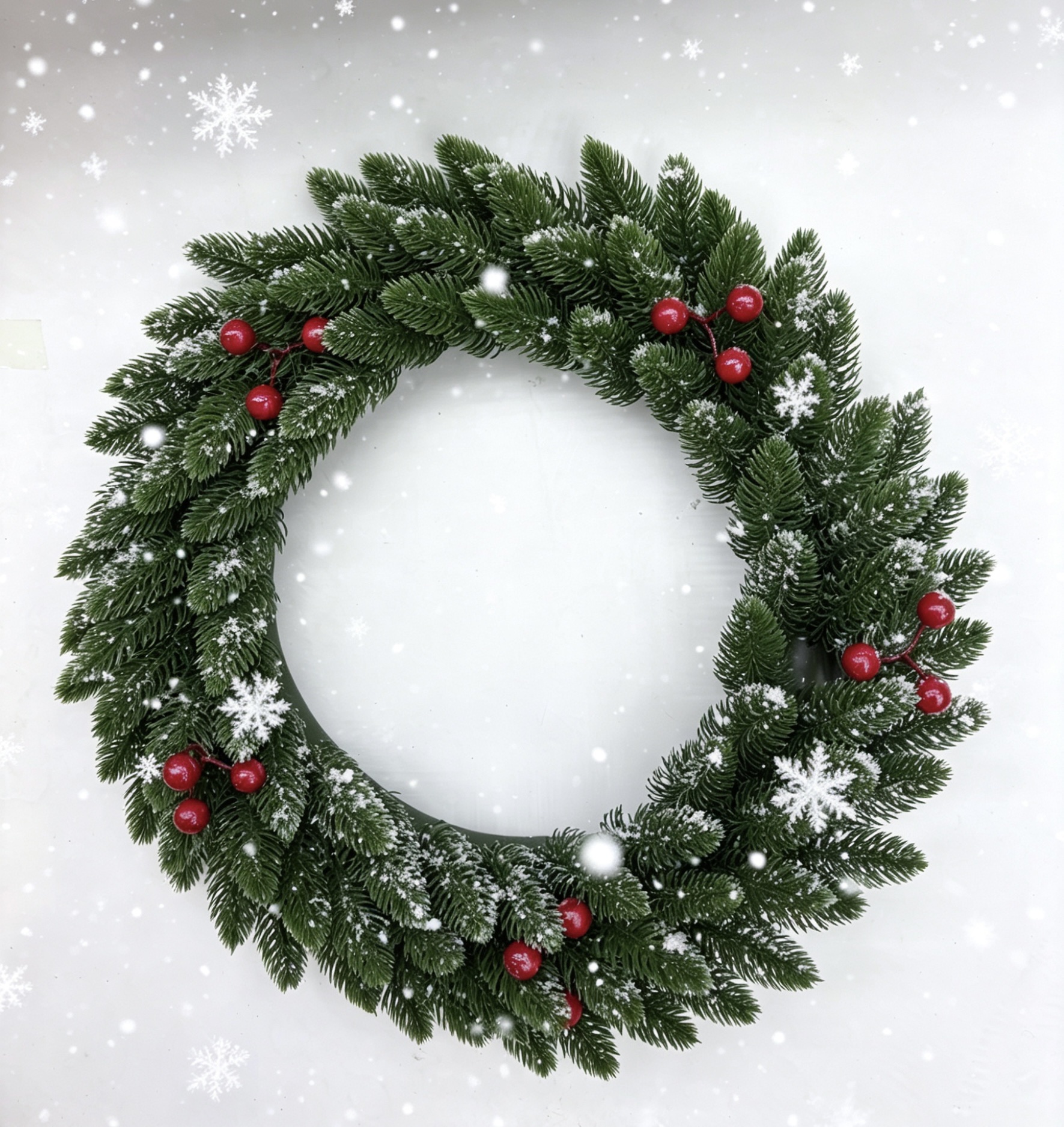 4 0 C m P E Head Christmas decorative wreath, colorful light, bow, pinecone, bell wreath, Christmas pendant, window display, Christmas scene detail image 3