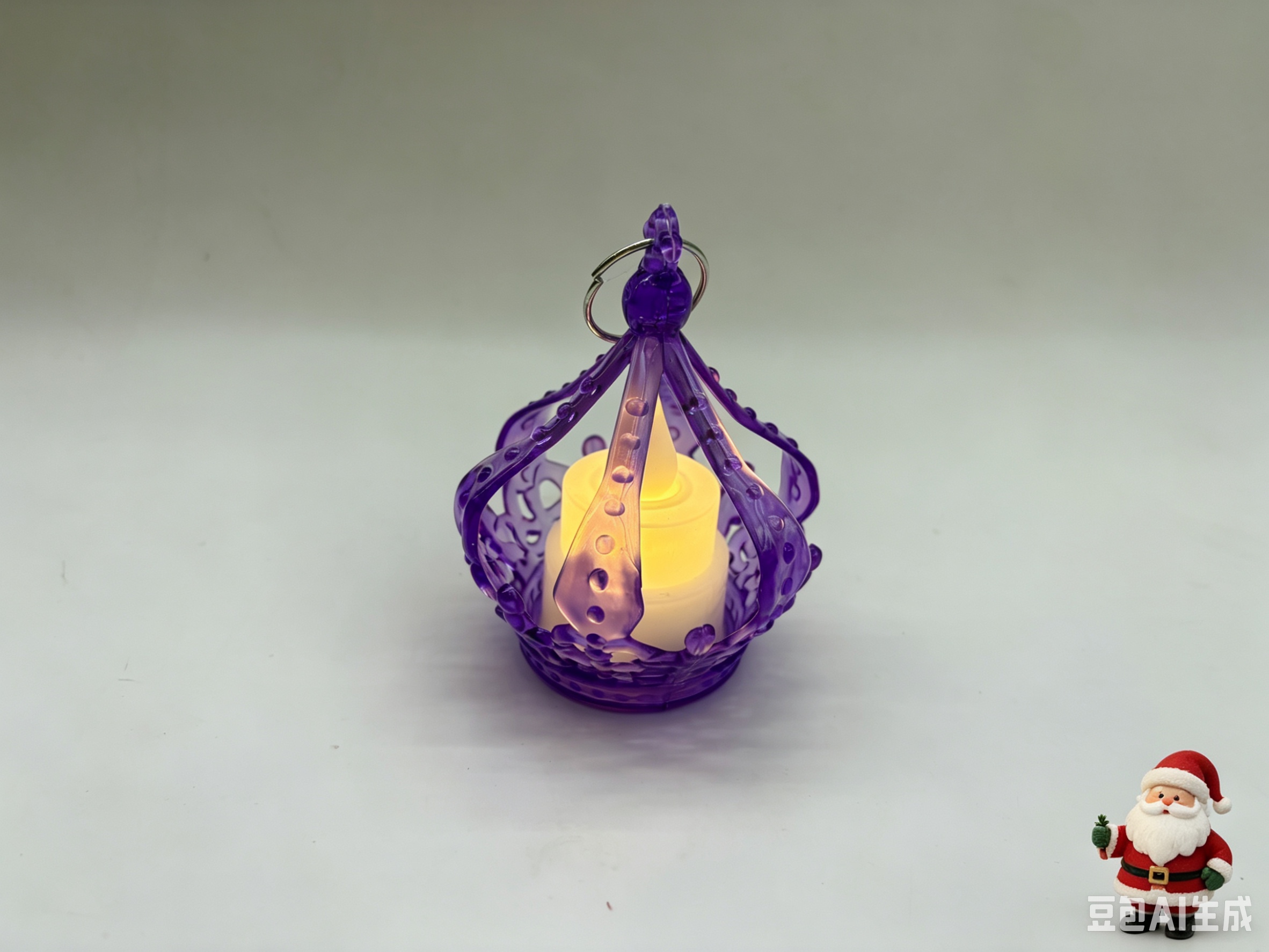 Christmas pendants, wind lamps, decorative ornaments, LED electronic candles, small crown lights, hand-held night lights, Christmas gifts for kindergartens, Christmas ornaments detail image 10