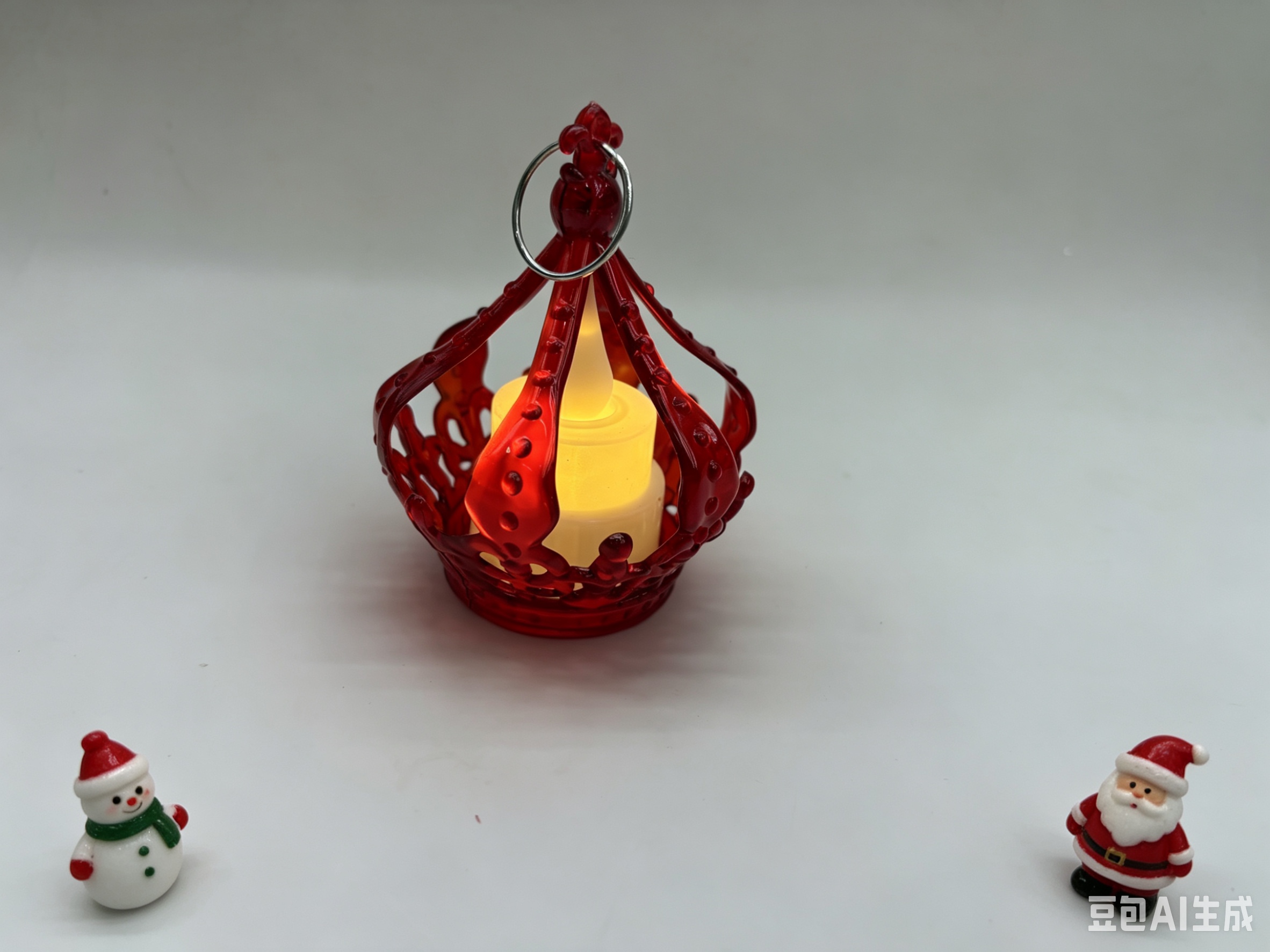 Christmas pendants, wind lamps, decorative ornaments, LED electronic candles, small crown lights, hand-held night lights, Christmas gifts for kindergartens, Christmas ornaments detail image 9