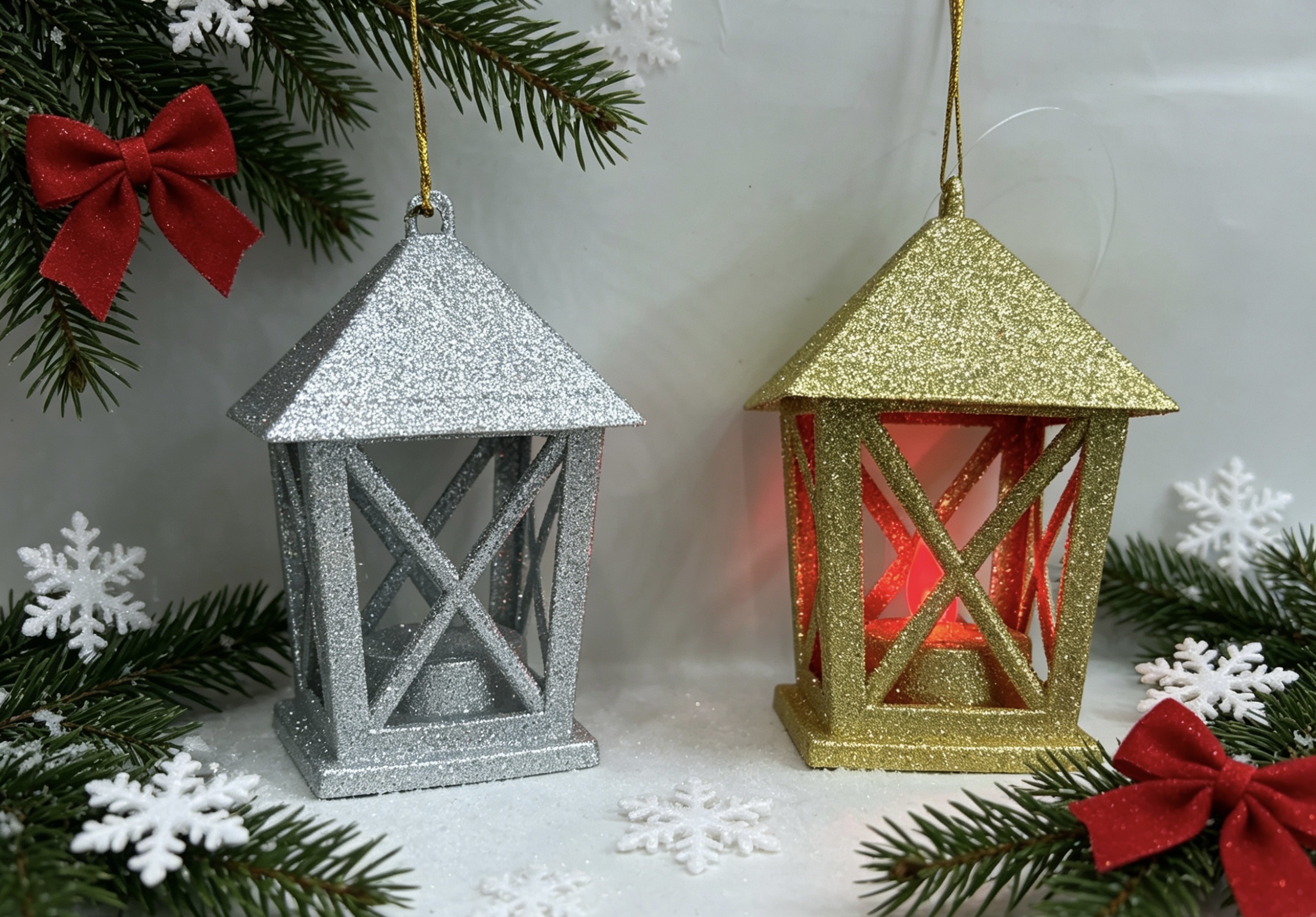 Christmas wind lantern decorative items, LED electronic candles, small houses, portable night lights, Christmas gifts for kindergartens detail image 1