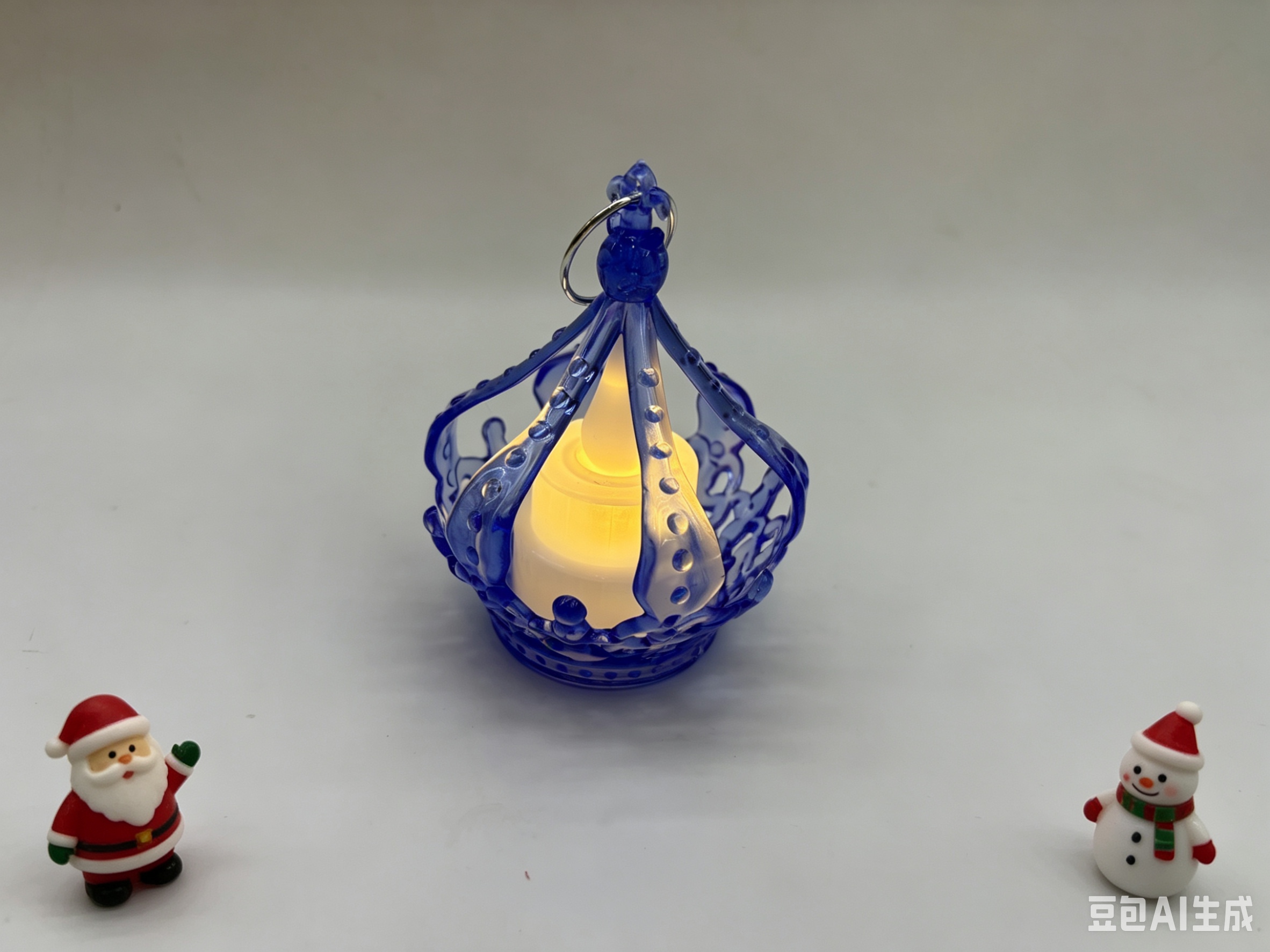 Christmas pendants, wind lamps, decorative ornaments, LED electronic candles, small crown lights, hand-held night lights, Christmas gifts for kindergartens, Christmas ornaments detail image 8