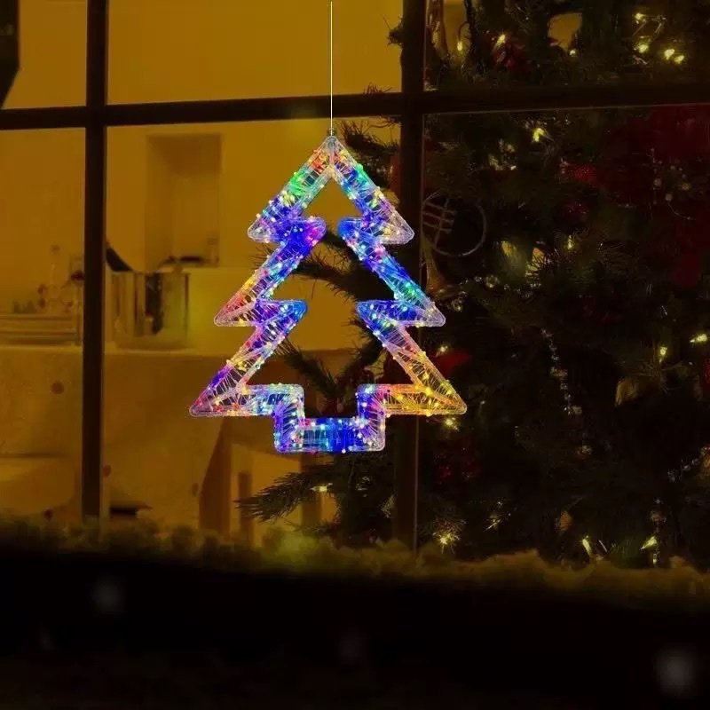 Cross-border new led copper wire lights, outdoor Christmas decorative lights, string light strips, shopping mall atmosphere lights, Christmas trees Specification image