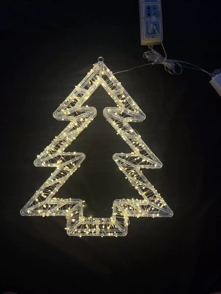 Cross-border new led copper wire lights, outdoor Christmas decorative lights, string light strips, shopping mall atmosphere lights, Christmas trees Application Scenario