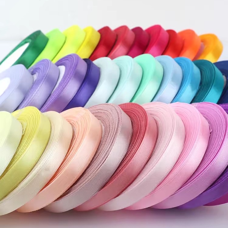 Colorful ribbons, satin ribbons, polyester ribbons, gift packaging ribbons, woven ribbons, children's braided hair ties, cake packaging ribbons details Picture