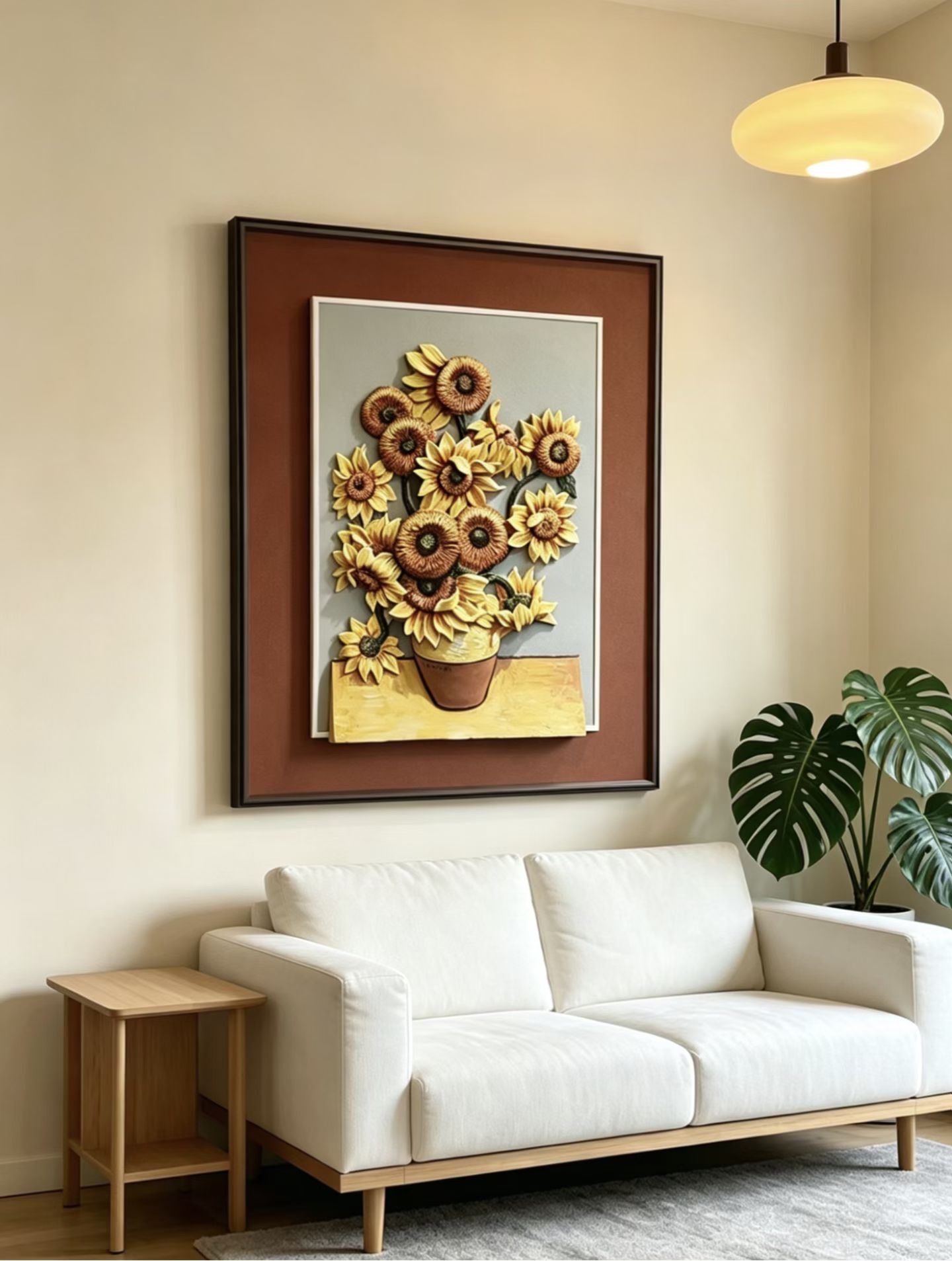 国潮新花卉艺术画装饰画客厅卧室墙面装饰画简约现代风