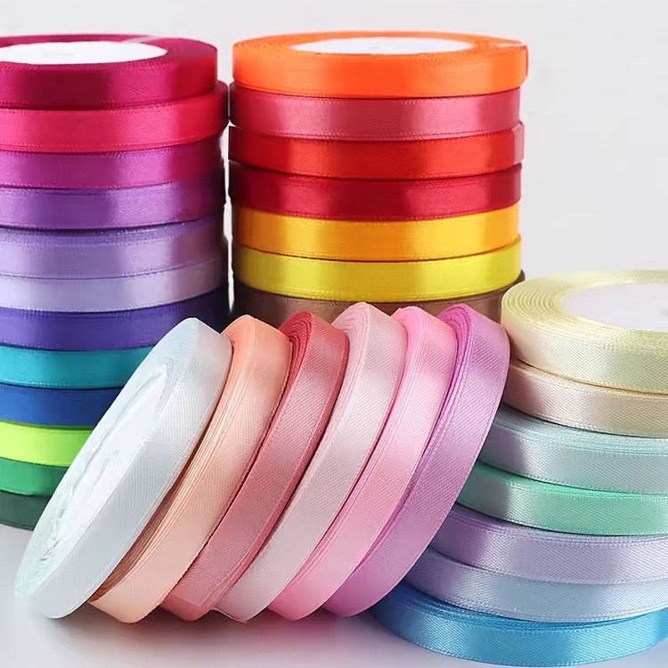 Colorful ribbons, satin ribbons, polyester ribbons, gift packaging ribbons, woven ribbons, children's braided hair ties, cake packaging ribbons