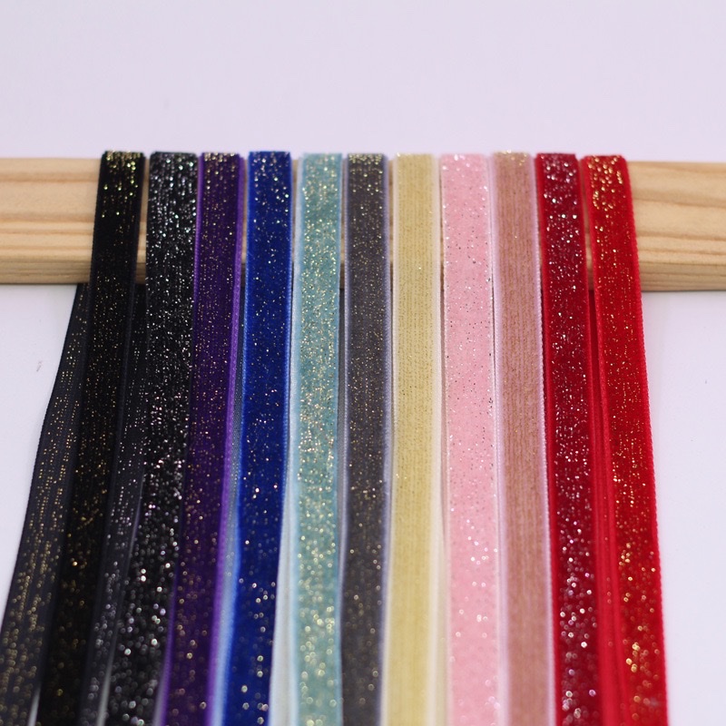 Colorful glitter fan ribbon gift box packaging, fashionable decoration, wedding party supplies details Picture