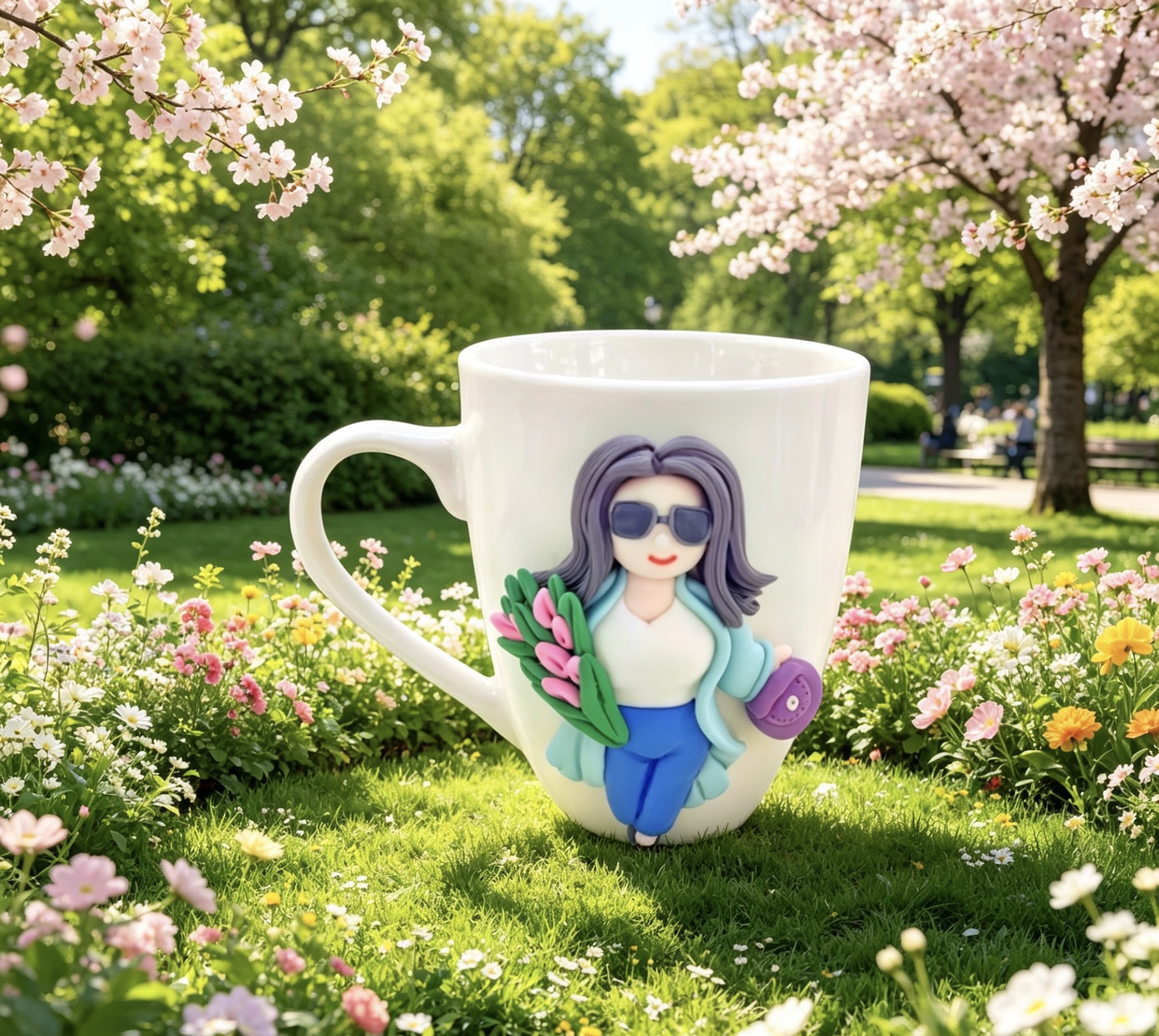 Soft ceramic cups, DIY character pattern creative mugs, daily coffee cups, household gifts Item Picture