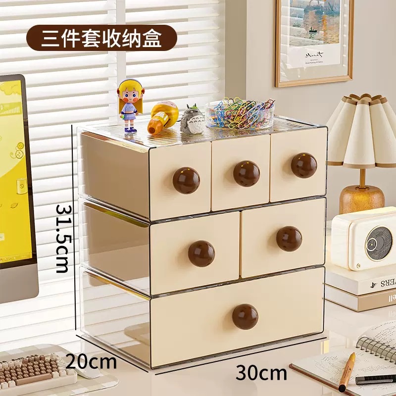 Desktop storage box, drawer-style ins retro style storage box, student desktop miscellaneous storage box, large capacity Application Scenario