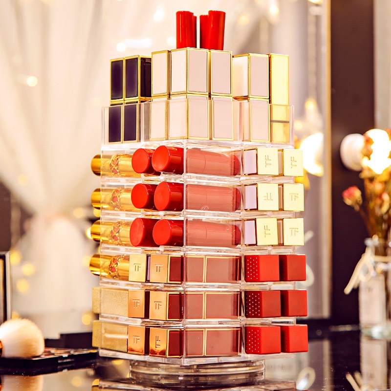 Lipstick storage rack, multi-layer separated makeup box, portable desktop organization rack, beauty tool storage box