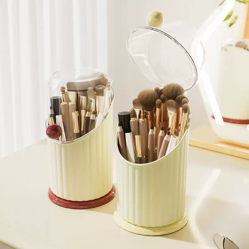 High-end makeup brush storage holder, dust-proof dressing table, cosmetics storage box, lipstick and eyeshadow shelf, desktop pen holder