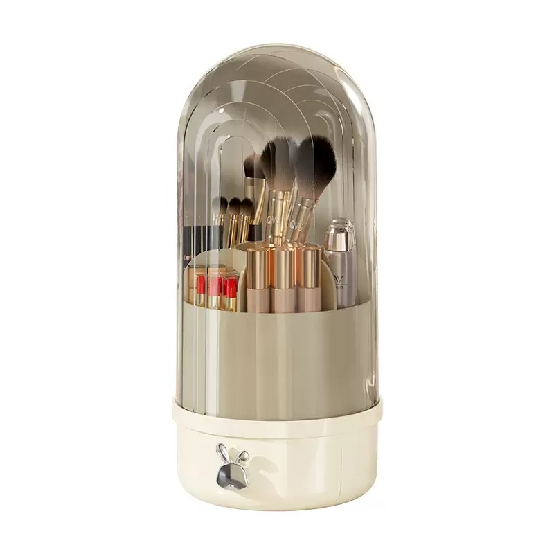 Makeup brush bucket storage box, large dust-proof brush container, stackable home beauty tool box Item Picture