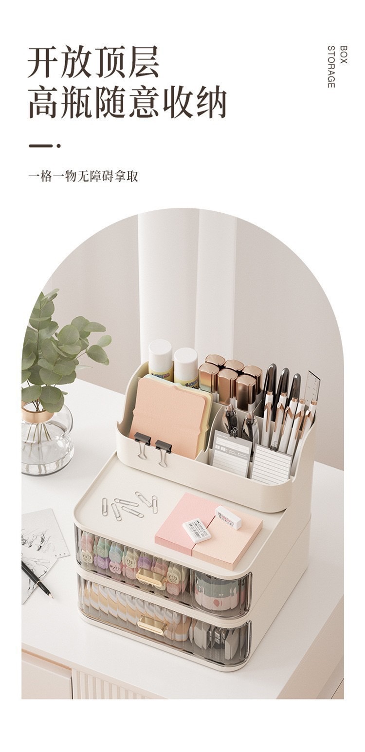 Drawer-type transparent cosmetic storage box, dressing table, skin care product rack, makeup brush, portable dressing table detail image 4