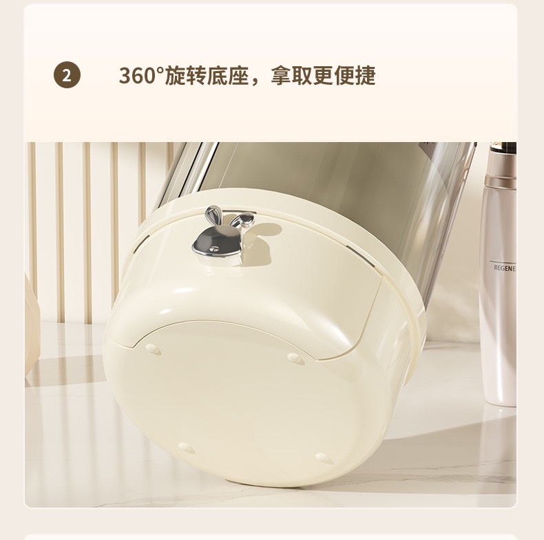 Makeup brush bucket storage box, large dust-proof brush container, stackable home beauty tool box detail image 8