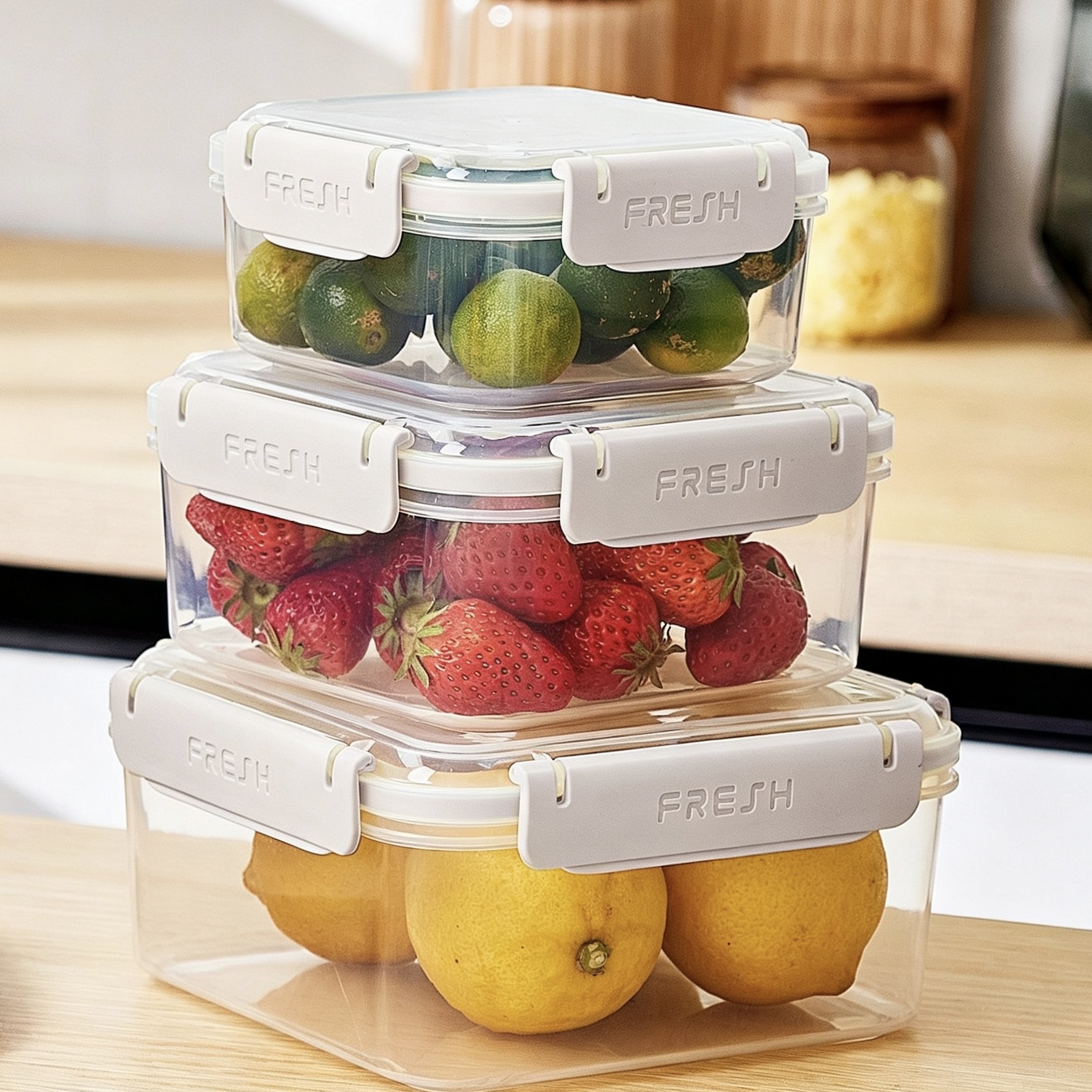 Sealed and leak-proof large-capacity kitchen storage box, food preservation box Specification image