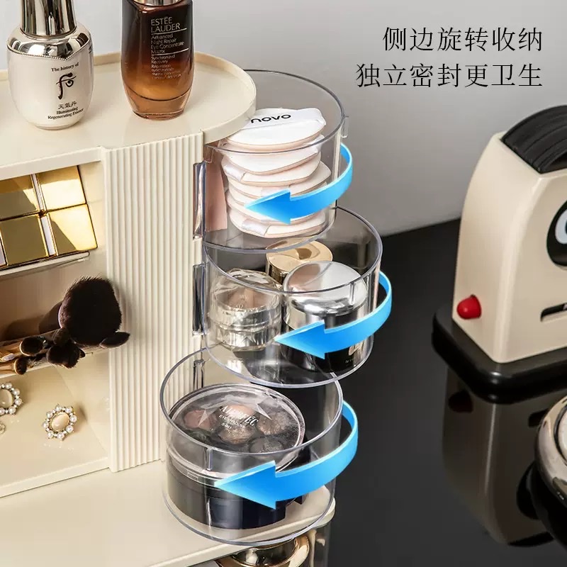Makeup brush storage box, dressing table, large-capacity eyeshadow brush, eyebrow pencil, lipstick stand, desktop, high appearance level Application Scenario