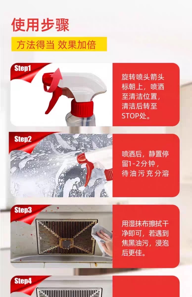 意大利原装进口大公鸡去污喷600ml  多功能油污净油烟机灶台 小白鞋清洗剂 油污清洁剂详情图14