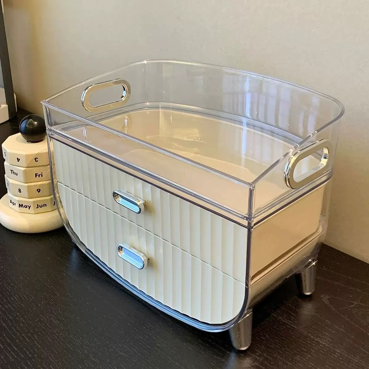 Makeup organizer Desktop dresser Skincare shelf Lipstick organizer Desk drawer box Application Scenario