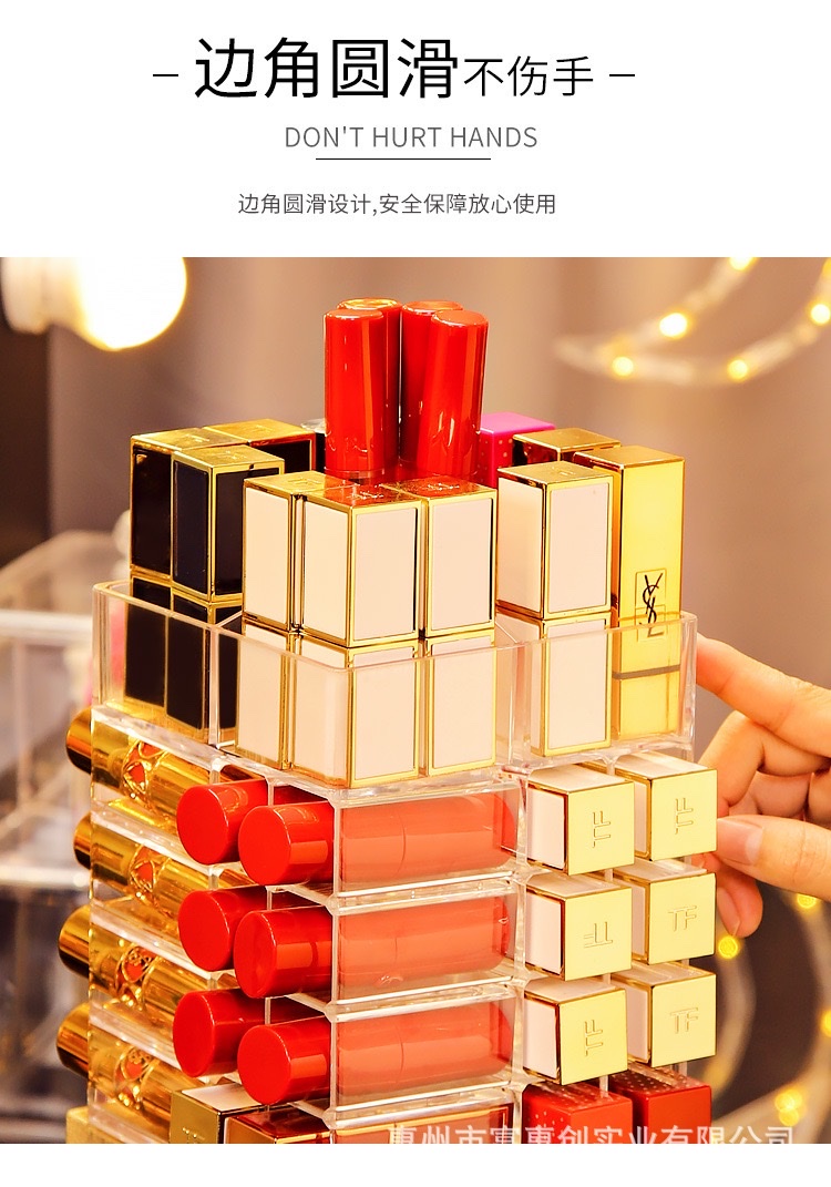 Lipstick storage rack, multi-layer separated makeup box, portable desktop organization rack, beauty tool storage box detail image 5