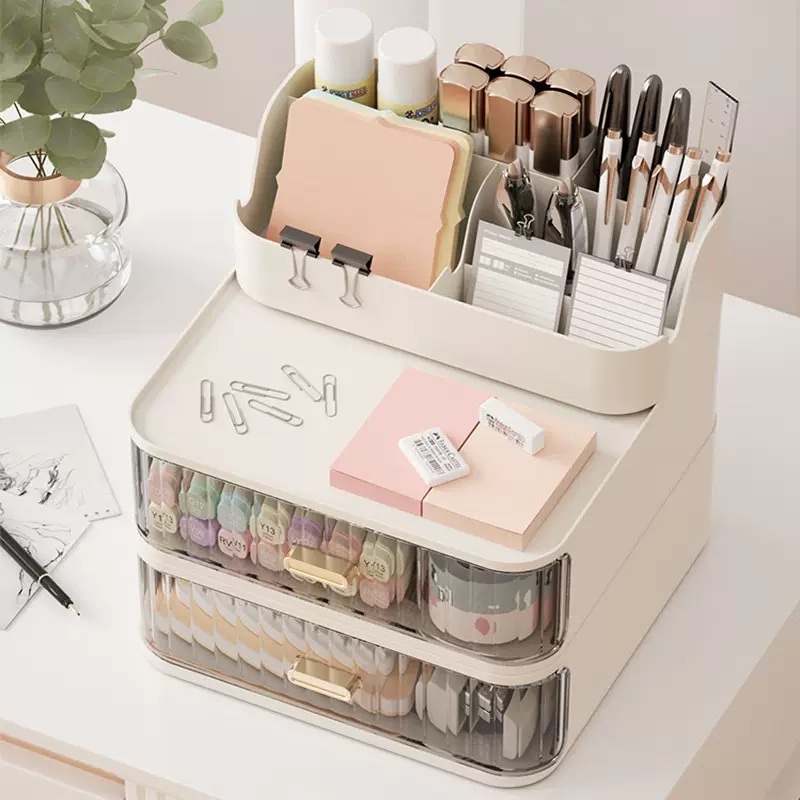 Drawer-type transparent cosmetic storage box, dressing table, skin care product rack, makeup brush, portable dressing table Specification image