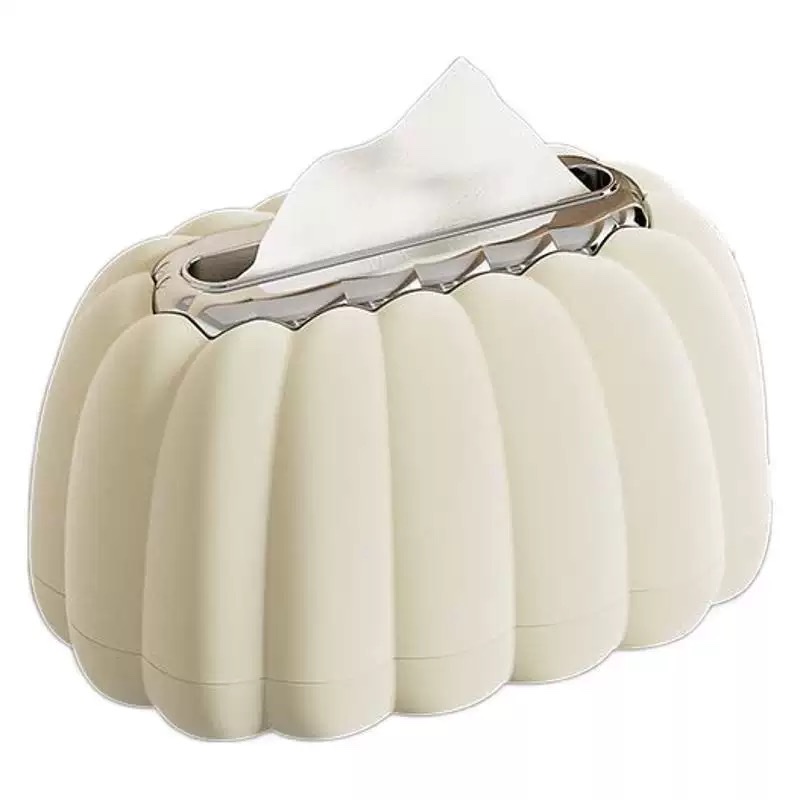 Pumpkin tissue paper storage box, a simple kitchenware with adjustable compartments and practical home storage box Item Picture